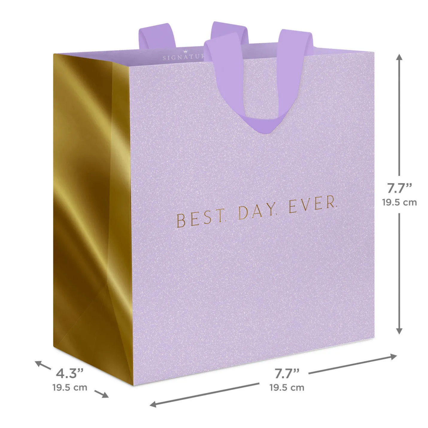 7.7" Best Day Ever Lavender Medium Gift Bag