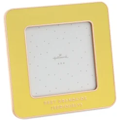 Best Grandkids Yellow Enamel Picture Frame, 4x4