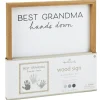 Best Grandma Hands Down Wood Sign Handprint Kit