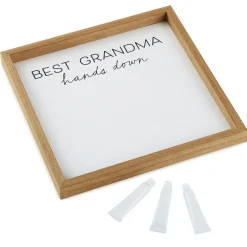 Best Grandma Hands Down Wood Sign Handprint Kit