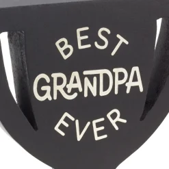 Best Grandpa Ever Trophy-Shaped Quote Sign, 5.3x6