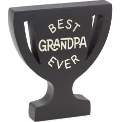 Best Grandpa Ever Trophy-Shaped Quote Sign, 5.3x6