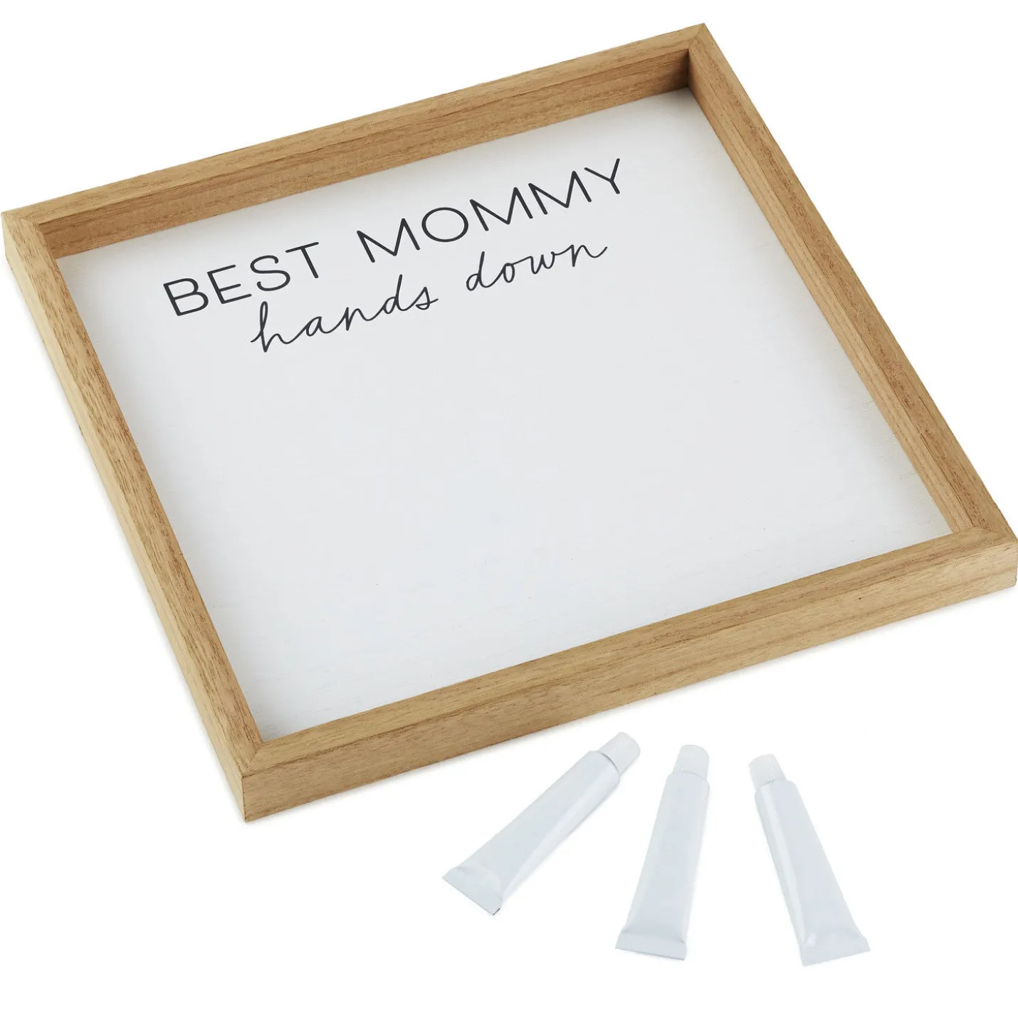 Best Mommy Hands Down Wood Sign Handprint Kit