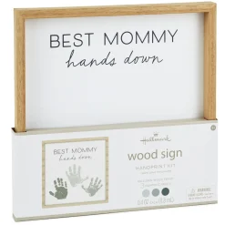 Best Mommy Hands Down Wood Sign Handprint Kit