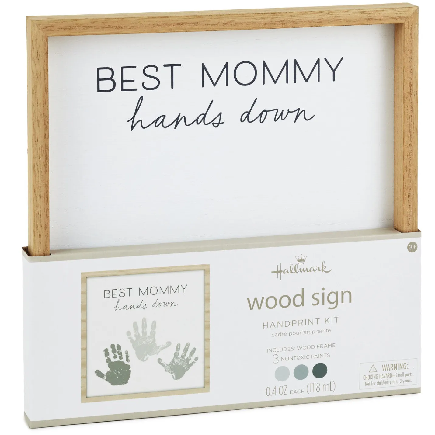 Best Mommy Hands Down Wood Sign Handprint Kit