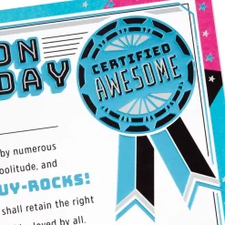Best Son Customizable Birthday Card With Fill-in-the-Blank Certificate