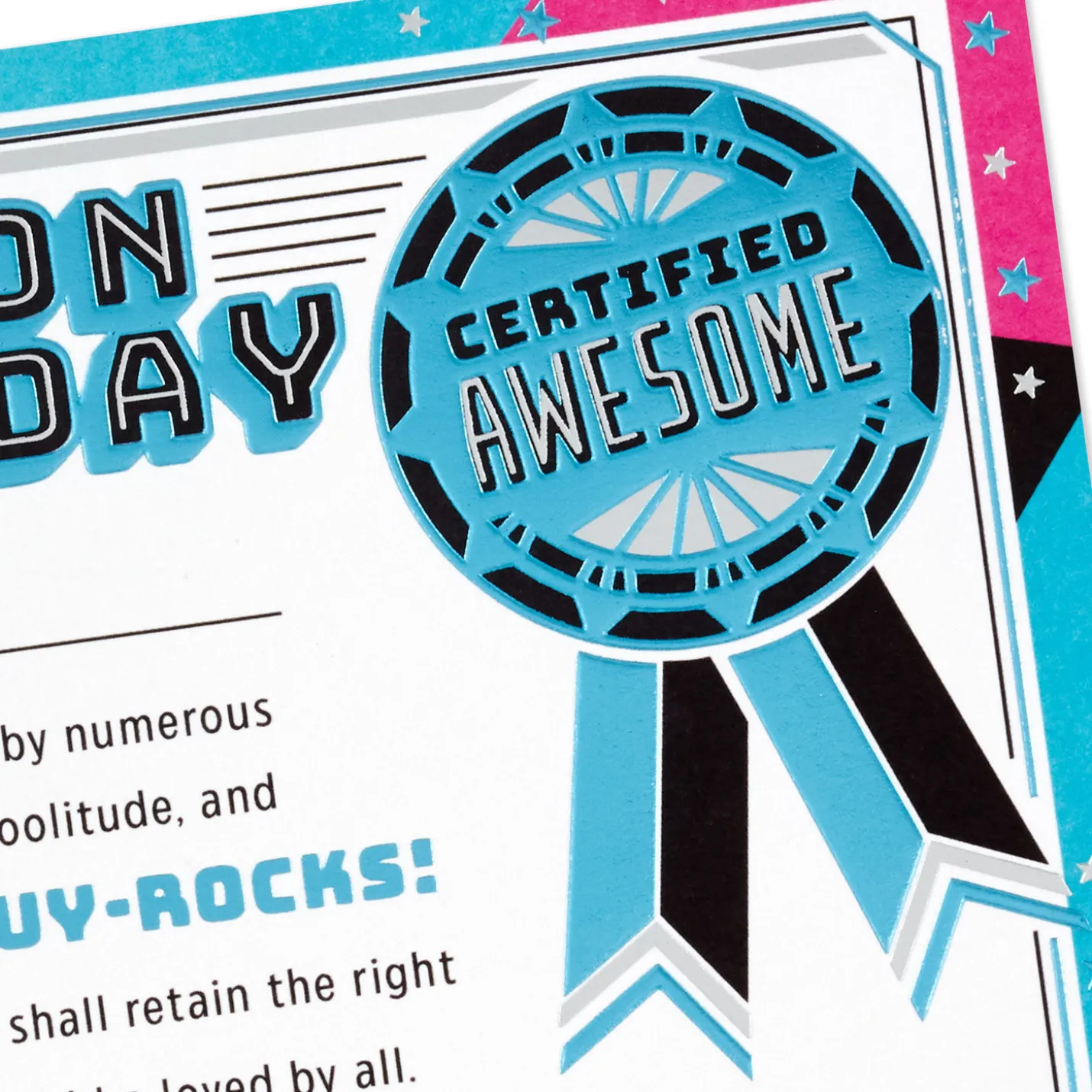 Best Son Customizable Birthday Card With Fill-in-the-Blank Certificate