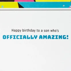Best Son Customizable Birthday Card With Fill-in-the-Blank Certificate
