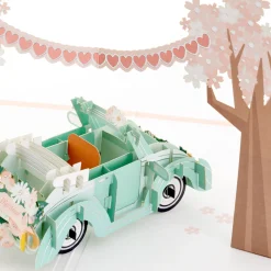 Best Wishes for the Road Ahead 3D Pop-Up Wedding Card