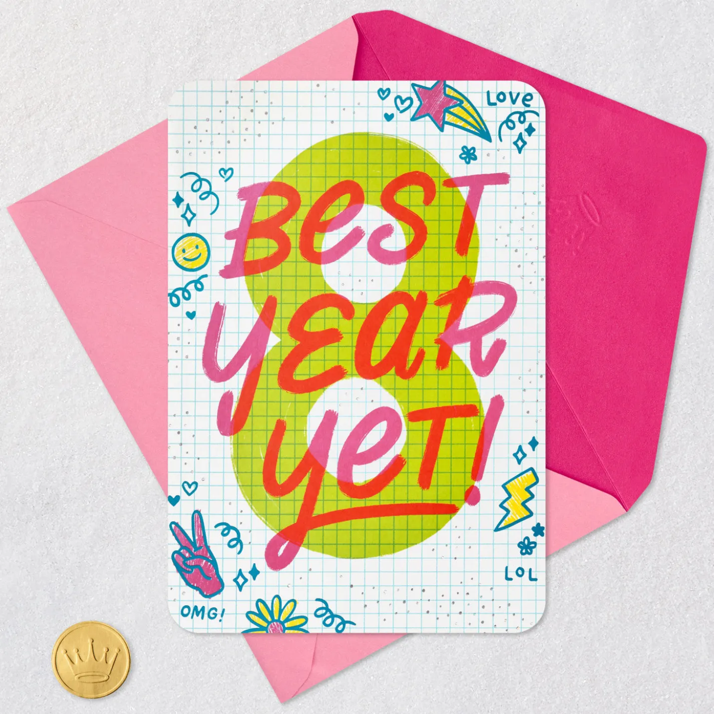 Best Year Yet 8th Birthday Card