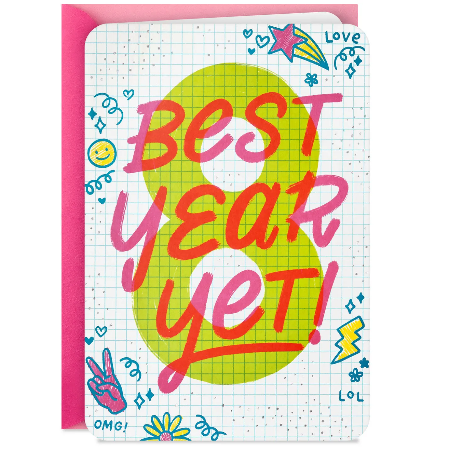 Best Year Yet 8th Birthday Card