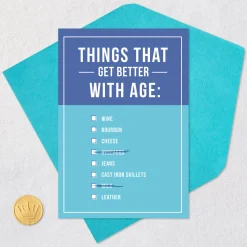 Better With Age Funny Birthday Card