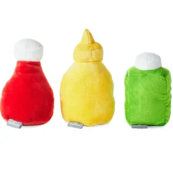 Better Together Ketchup, Mustard and Relish Magnetic Plush Trio, 7.5