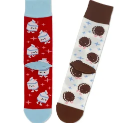 Better Together Milk and Cookies Funny Crew Socks