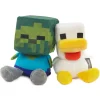 Better Together Minecraft Baby Zombie and Chicken Magnetic Plush Pair, 5.25" H