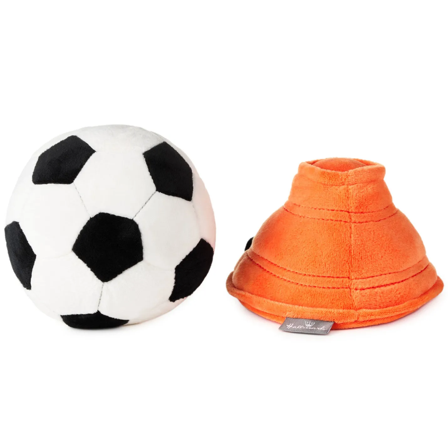 Better Together Soccer Ball and Orange Cone Magnetic Plush Pair, 5" H