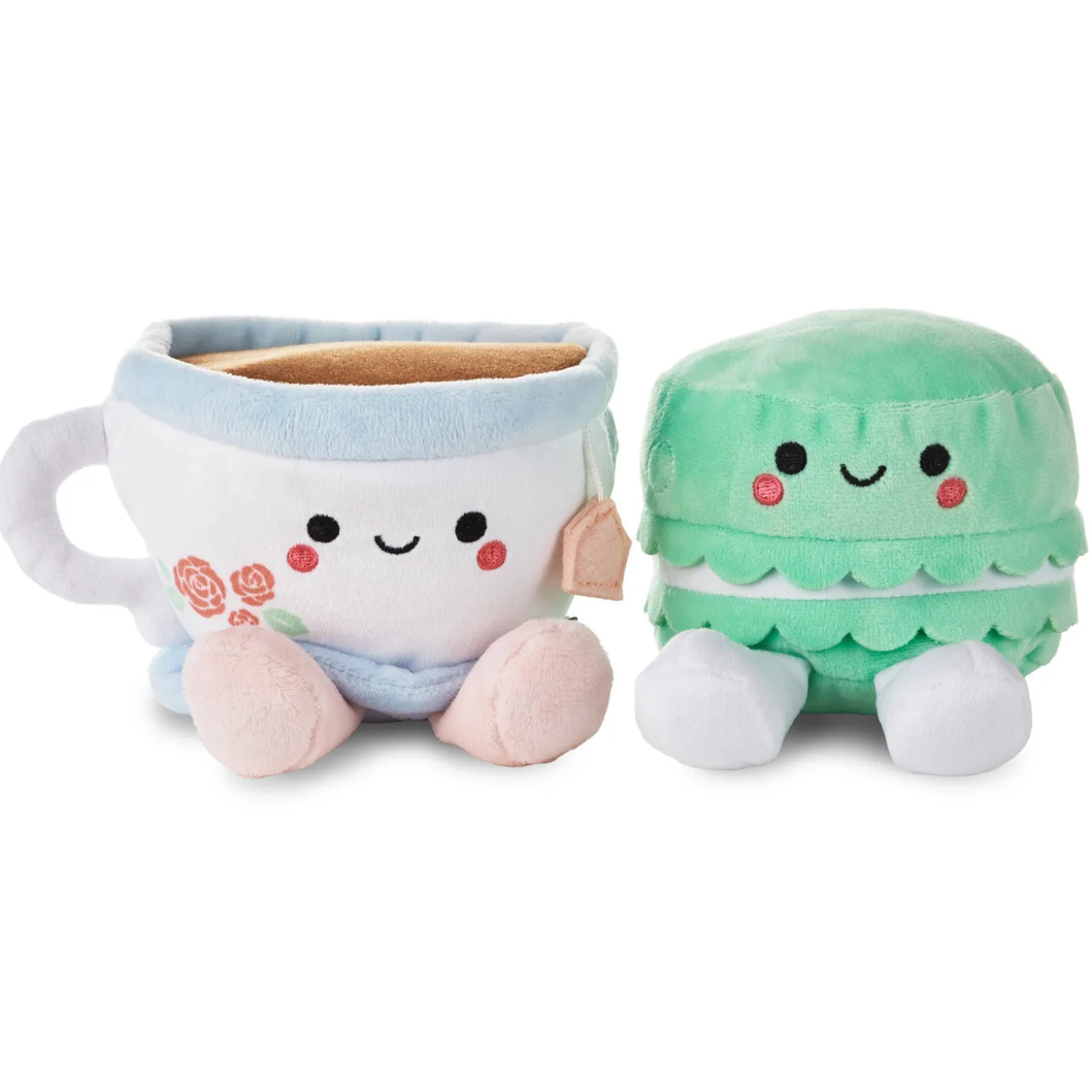 Better Together Teacup and Macaron Cookie Magnetic Plush Pair, 3.5"