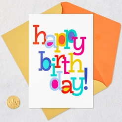 Big Bright Wishes Lettering Birthday Card