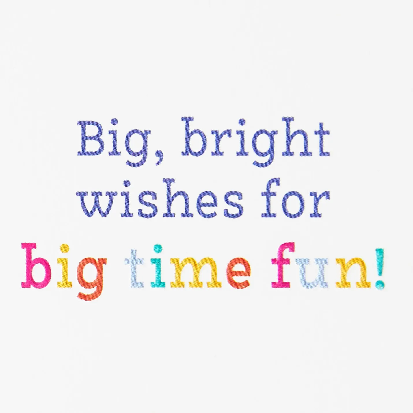 Big Bright Wishes Lettering Birthday Card