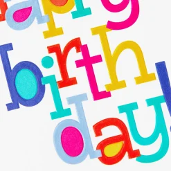 Big Bright Wishes Lettering Birthday Card