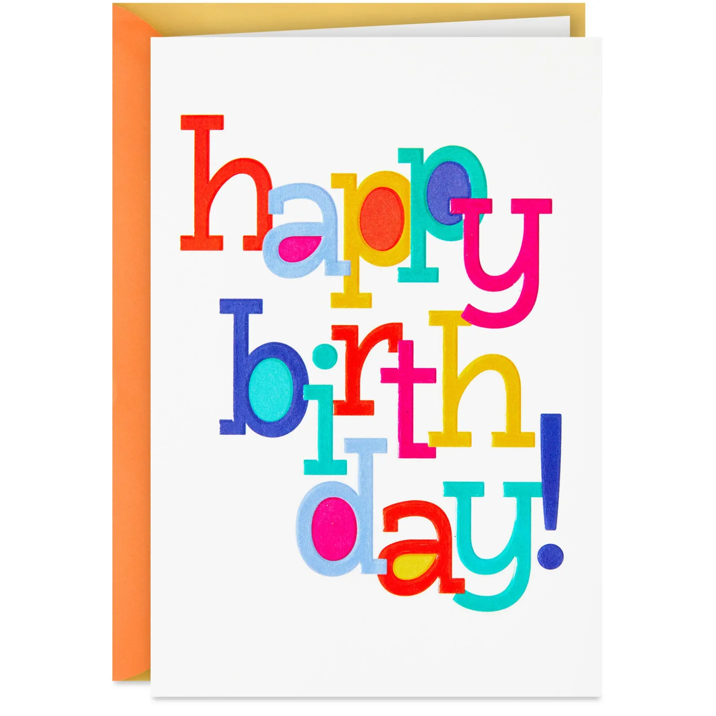 Big Bright Wishes Lettering Birthday Card