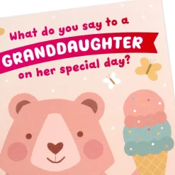 Big Bear Hug Pop-Up Birthday Card for Granddaughter
