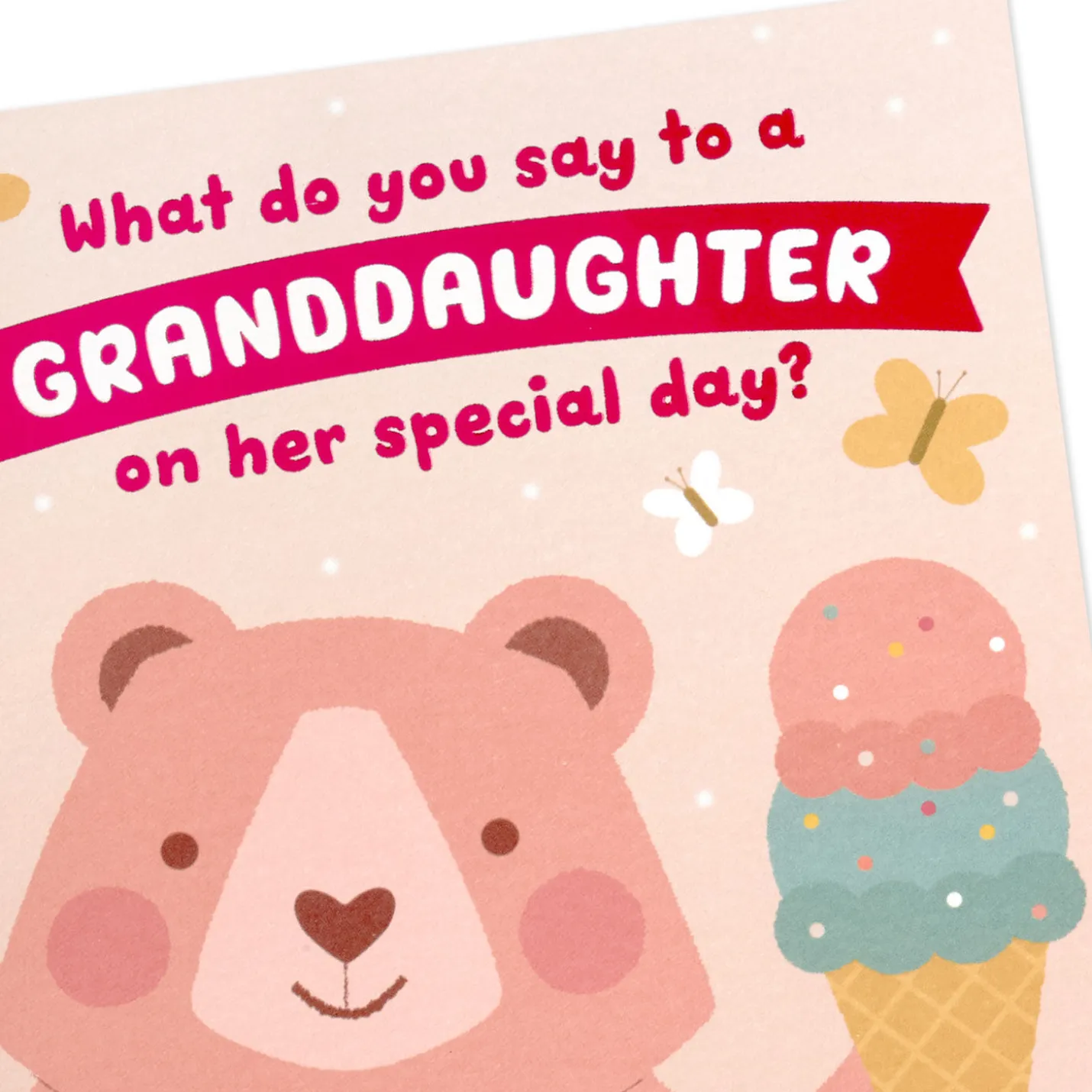 Big Bear Hug Pop-Up Birthday Card for Granddaughter
