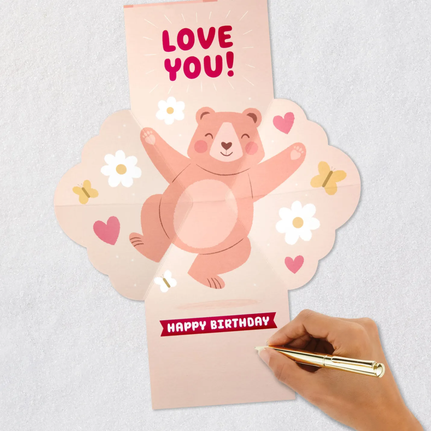 Big Bear Hug Pop-Up Birthday Card for Granddaughter