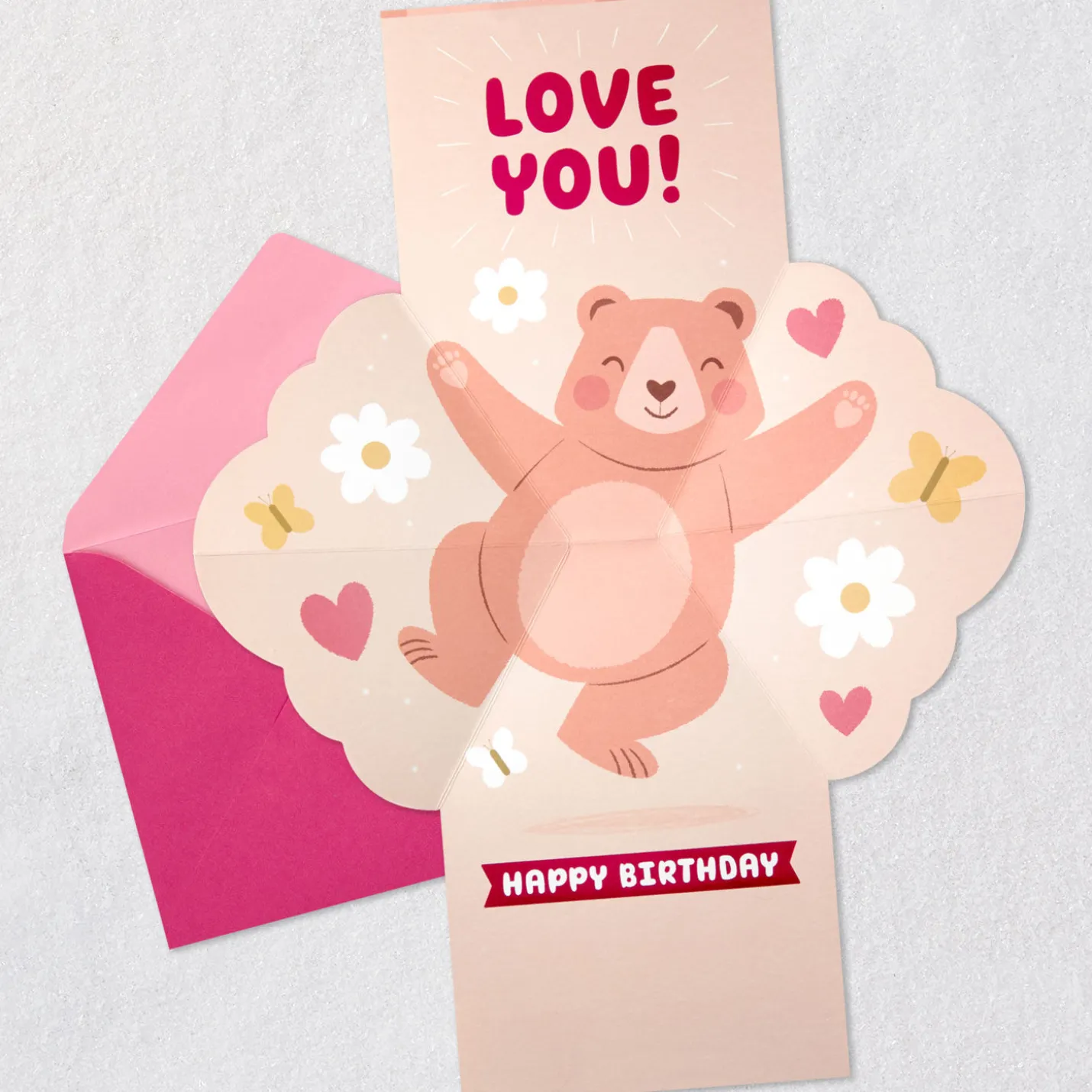 Big Bear Hug Pop-Up Birthday Card for Granddaughter
