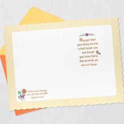Big Blessings Ahead as You Grow Baptism Card for Granddaughter