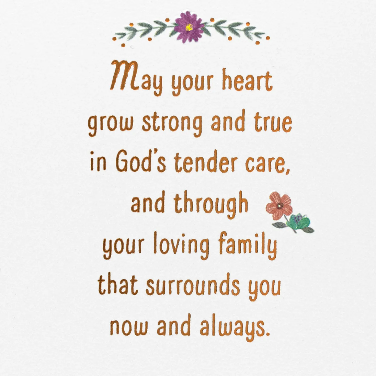 Big Blessings Ahead as You Grow Baptism Card for Granddaughter