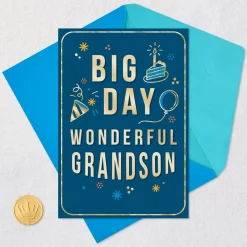 Big Day, Wonderful Grandson Birthday Card for Grandson