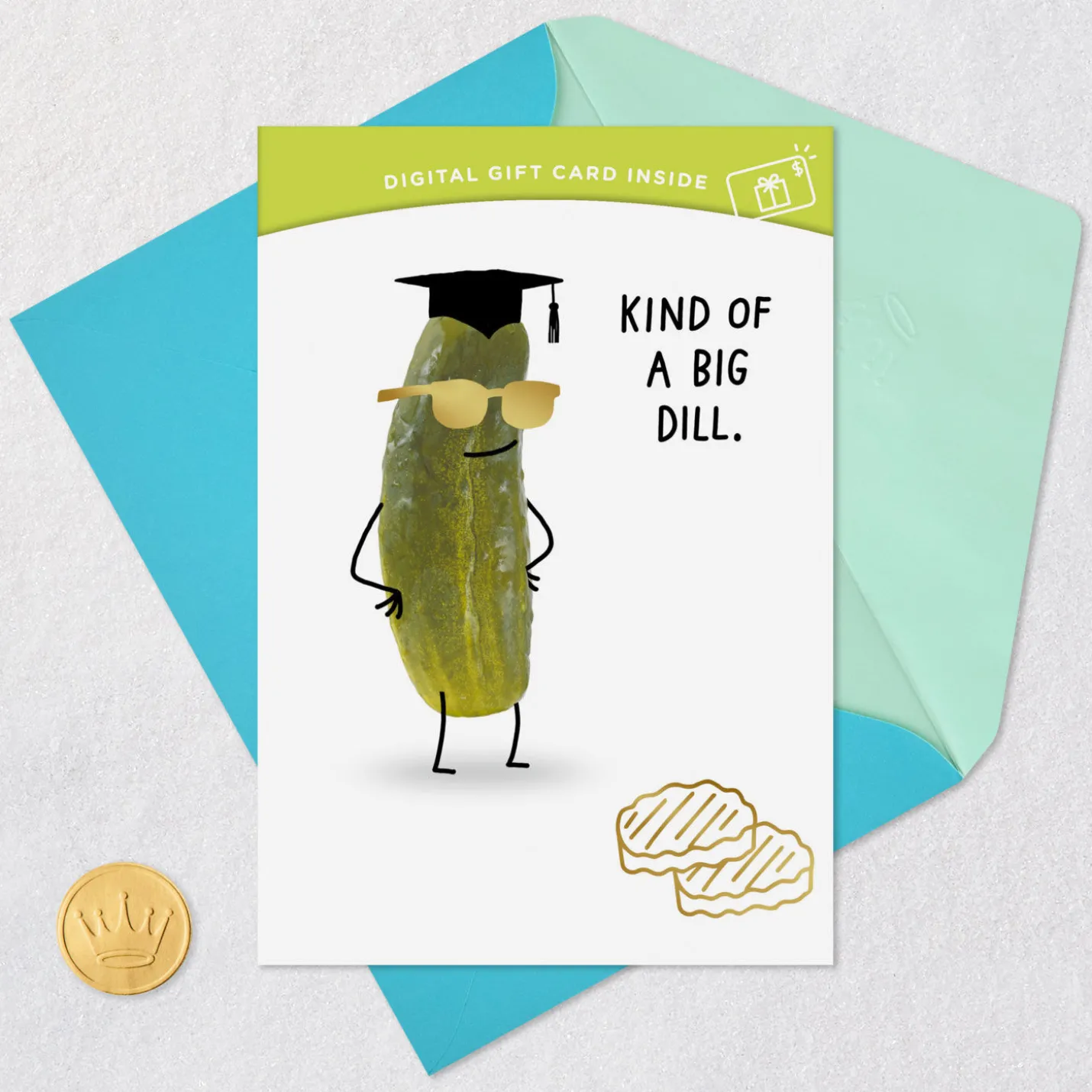 Big Dill Gift Card Greeting Funny Graduation Card