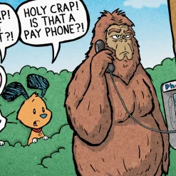 Bigfoot Pay Phone Funny Birthday Card