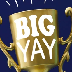 Big Yay Gold Trophy Congratulations Card