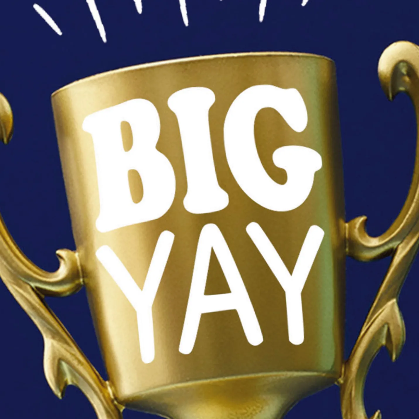 Big Yay Gold Trophy Congratulations Card