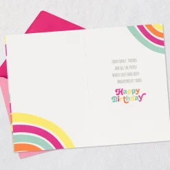 Birthday Cake and Rainbows Birthday Card