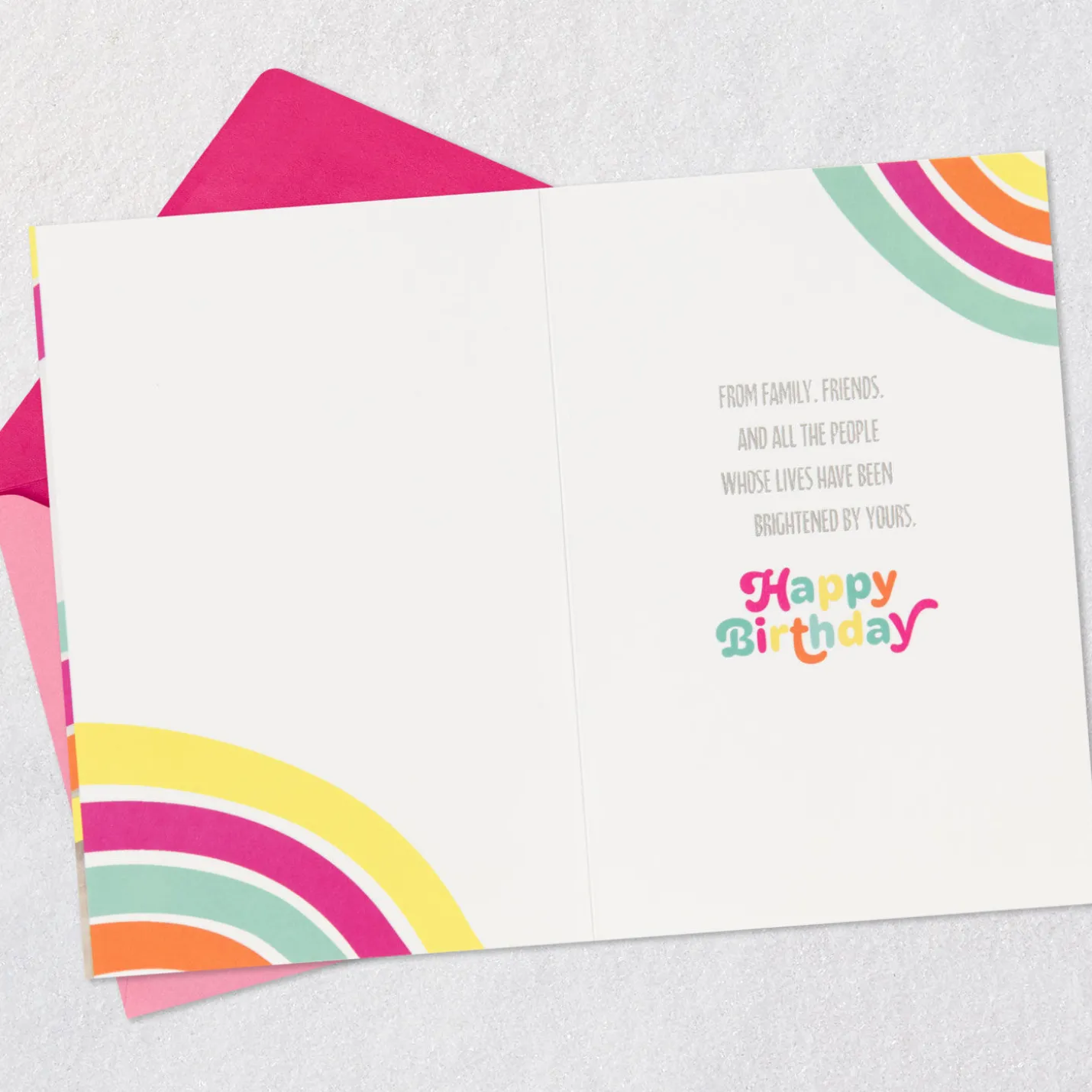 Birthday Cake and Rainbows Birthday Card