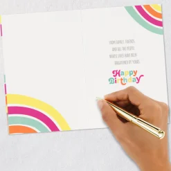 Birthday Cake and Rainbows Birthday Card