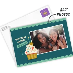 Birthday Wishes Cupcake Custom Birthday Card