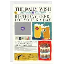 Birthday Beer News Custom Birthday Card