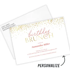 Birthday Brunch Flat Birthday Invitation