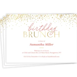 Birthday Brunch Flat Birthday Invitation