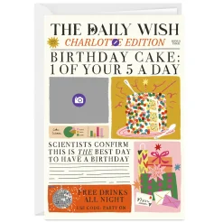 Birthday Cake News Custom Card