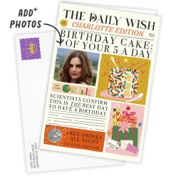 Birthday Cake News Custom Card