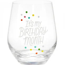 Birthday Month Tea Towel and Wine Glass Bundle