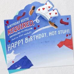 Birthday Suits Required Funny Pop-Up Birthday Card for Husband