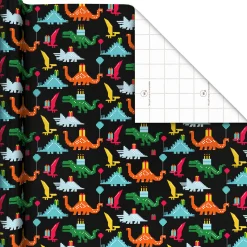 8-Bit Dinosaurs Birthday Wrapping Paper, 20 sq. ft.