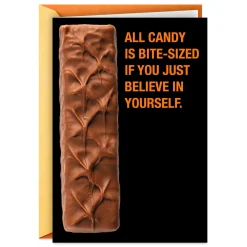 Bite-Sized Candy Confidence Funny Halloween Card