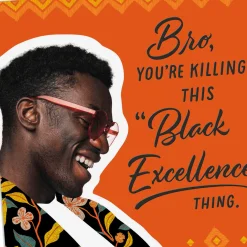 Black Excellence Birthday Card for Him